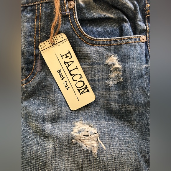 NWT Guess Juniors Falcon Slim Fit Boot Cut Distressed Jeans - Picture 5 of 16